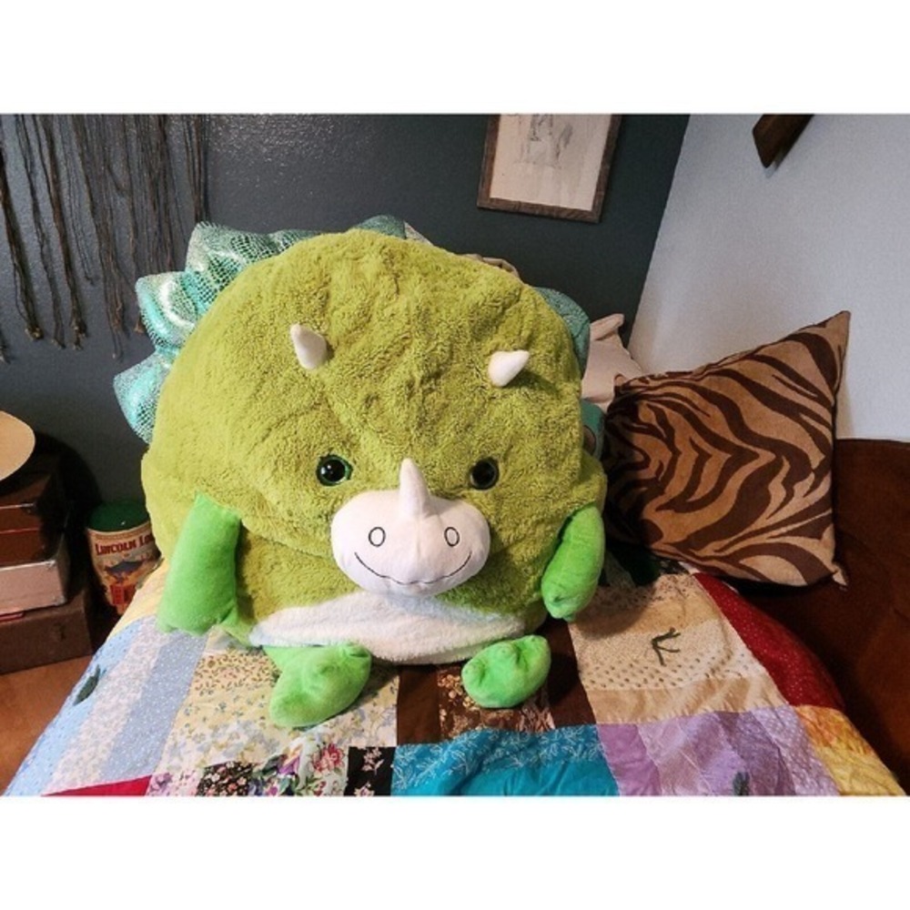 Anco Plush 22" Dragon‎ Plush Large Squishy Huggable Emerald Green Stuffed NWT